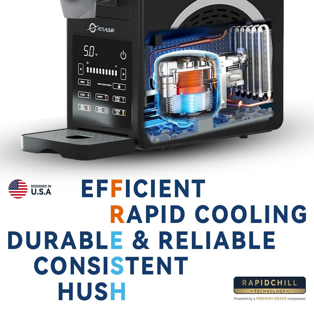 Slushie Machine 85oz Frozen Drink Maker with 6 Preset Programs, Smart Temp Control, Rinse, Low-Sugar & Alcohol Alerts Slush Maker for Milkshakes, Margarita Smoothie, Frappes and More, No Ice Needed