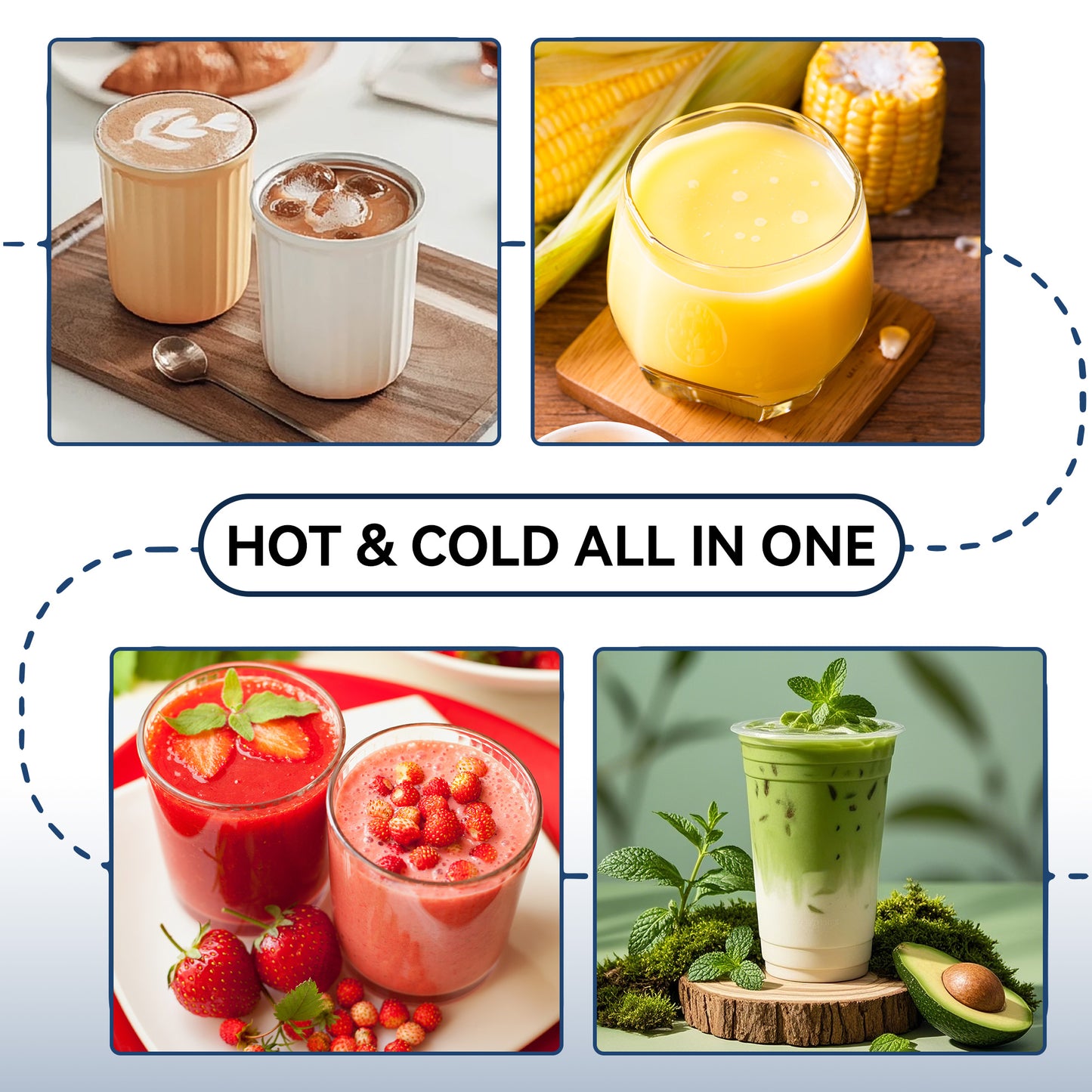 Glass Blenders for Kitchen with Tamper, Blender for Smoothies, Professional Blenders 1500W Motor, 9 Adjustable Speeds, 14 Preset Programs, High-Speed Heating Blender for Nut Milk, Soups, Sauces & More