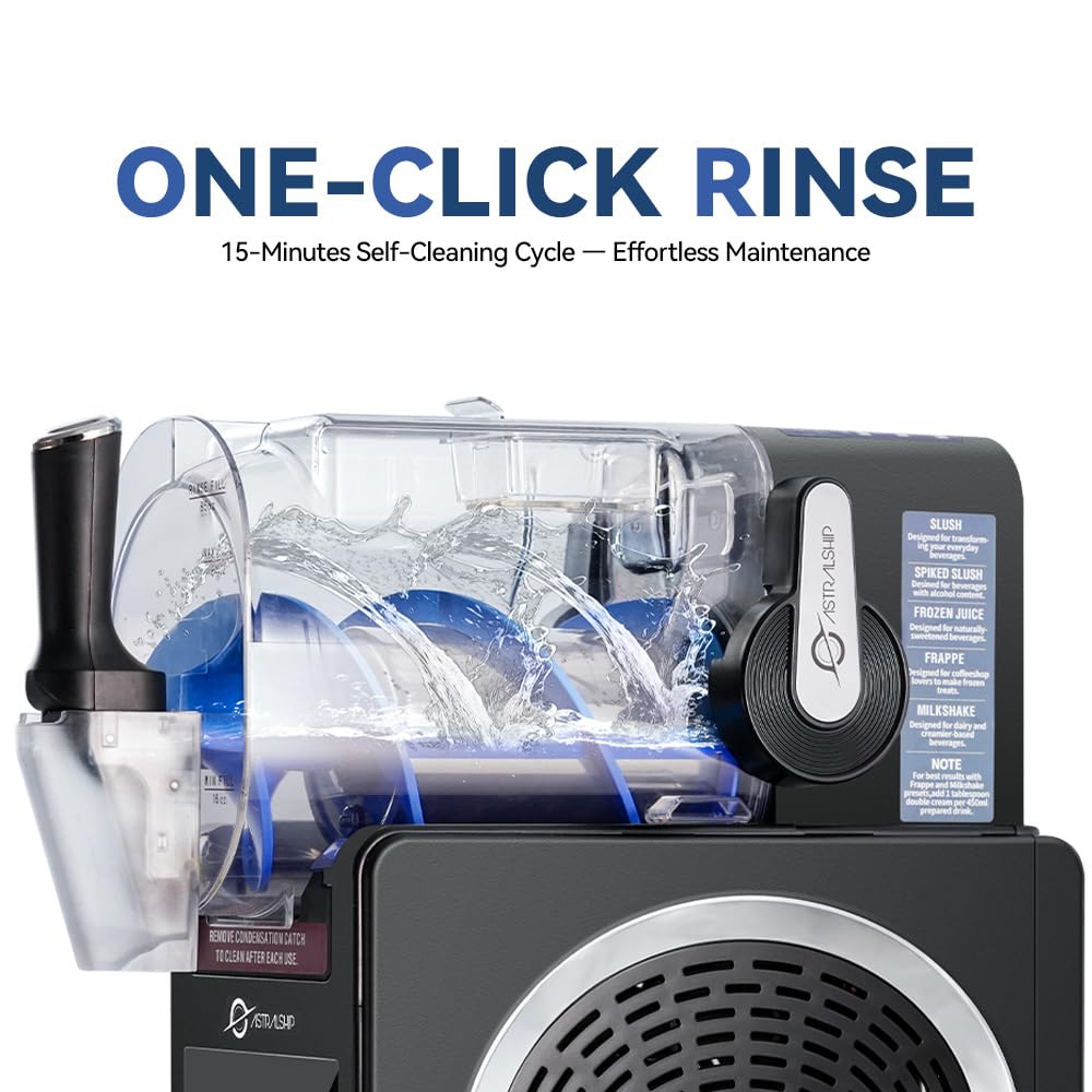 Slushie Machine 85oz Frozen Drink Maker with 6 Preset Programs, Smart Temp Control, Rinse, Low-Sugar & Alcohol Alerts Slush Maker for Milkshakes, Margarita Smoothie, Frappes and More, No Ice Needed