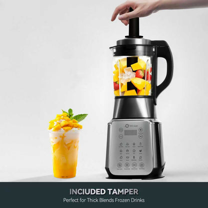 Glass Blenders for Kitchen – Stainless Steel Professional Blender for Smoothies 1500W Motor, Food Processor Combo 9 Adjustable Speeds, 14 Preset Programs, BPA-Free Glass Jar blender, Nut Milk, Soups